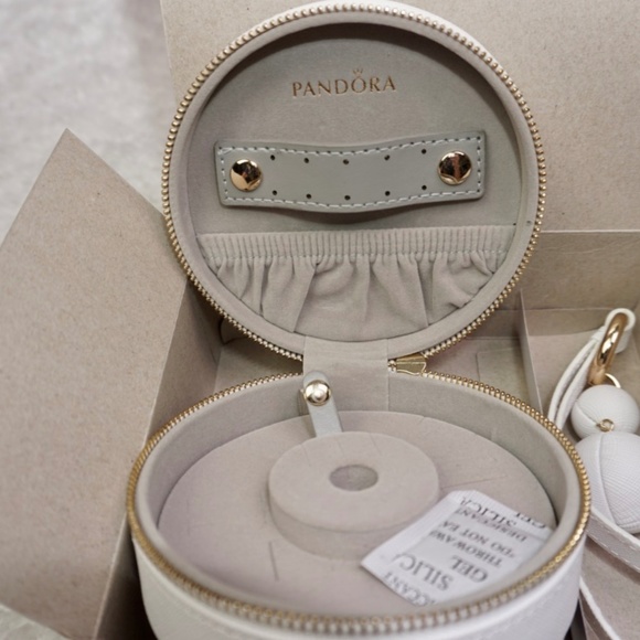 Pandora Jewelry Pandora Authentic Round Jewelry Travel Case Nwt Poshmark